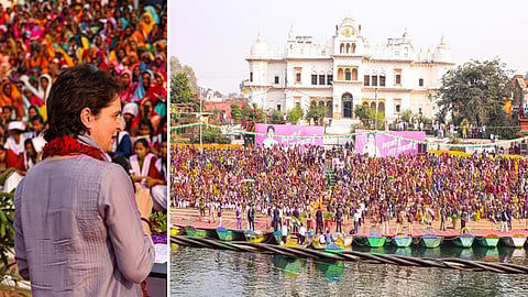 চিত্রকূটে প্রিয়াঙ্কা গান্ধী