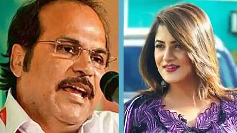 অধীর চৌধুরী ও শ্রাবন্তী চ্যাটার্জি