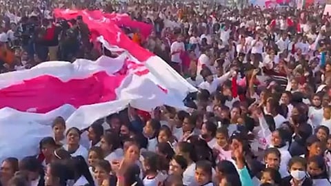 ঝাঁসিতে মহিলা ম্যারাথনের আগে