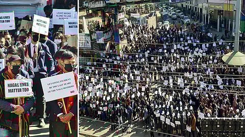 রাজধানী কোহিমাতে মিছিল