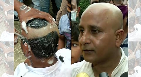 বিজেপি ছাড়ার আগে মাথা মুড়িয়ে প্রায়শ্চিত্ত আশিস দাসের