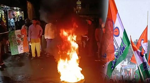 জেলায় জেলায় বিক্ষোভ তৃণমূল কর্মীদের
