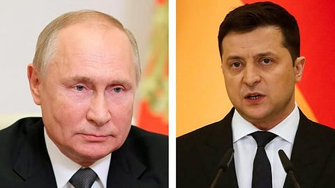 ভ্লাদিমির পুতিন এবং ভ্লাদিমির জেলেনস্কি