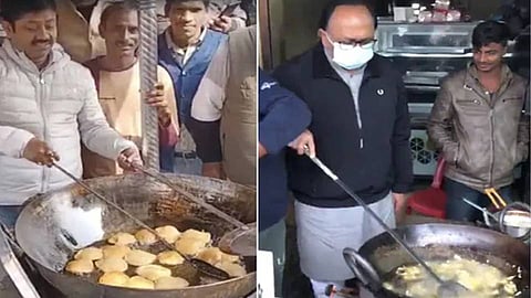 বিজেপি প্রার্থী নন্দ গোপাল গুপ্ত (বামে) সিদ্ধার্থনাথ সিংহ (ডানে)