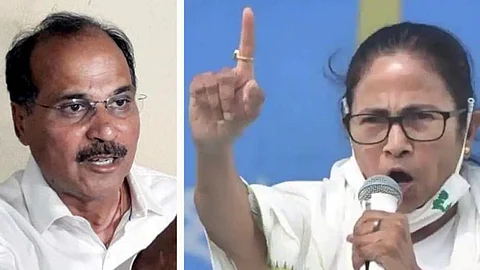 অধীর রঞ্জন চৌধুরী ও মমতা বন্দ্যোপাধ্যায়