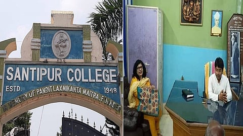 অধ্যক্ষের চেয়ারে বসে ব্রজকিশোর গোস্বামী