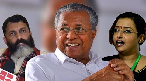 অজি কৃষ্ণান, পিনারাই বিজয়ন ও স্বপ্না সুরেশ