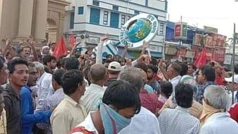 সিপিআই(এম)-র 'আইন অমান্য' কর্মসূচী ঘিরে রণক্ষেত্র পূর্ব বর্ধমান।