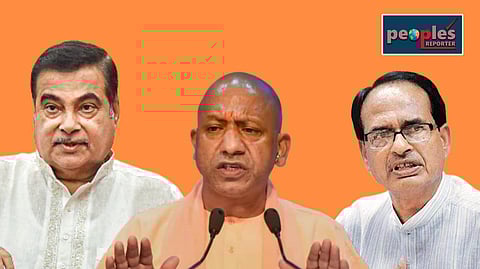 নীতিন গড়কড়ি, যোগী আদিত্যনাথ এবং শিবনাথ সিং চৌহান