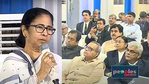 মুখ্যমন্ত্রীর সামনে বিচারপতি অভিজিৎ গঙ্গোপাধ্যায়