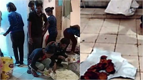 শৌচাগারে রাখা রয়েছে খাবার