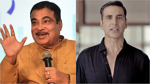 নীতিন গড়করি এবং অক্ষয় কুমার