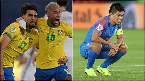 ফিফা র্যাঙ্কিংয়ে দুই ধাপ পিছিয়ে গেল ভারত, শীর্ষে থেকে বিশ্বকাপ খেলবে ব্রাজিল