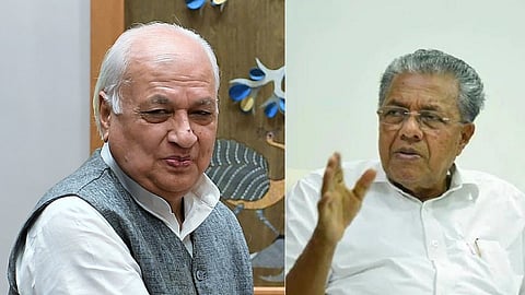 কেরালার রাজ্যপাল আরিফ মহম্মদ খান ও মুখ্যমন্ত্রী পিনারাই বিজয়ন