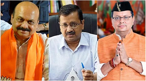 বাসবরাজ বোম্মাই, অরবিন্দ কেজরিওয়াল এবং পুষ্কর সিং ধামী