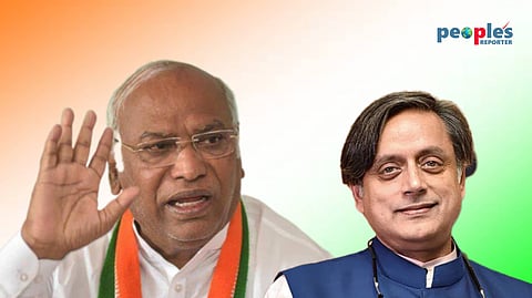 মল্লিকার্জুন খাড়গে ও শশী থারুর