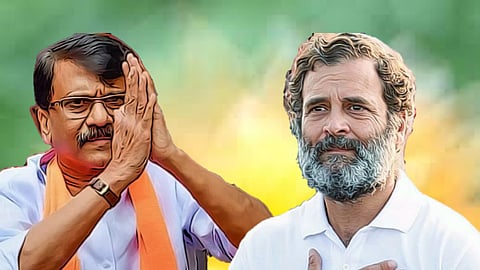 শিবসেনা নেতা সঞ্জয় রাউত এবং কংগ্রেস নেতা রাহুল গান্ধী
