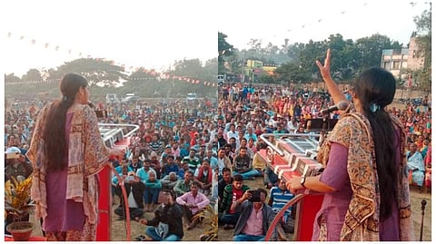 জামুড়িয়ার সভায় মীনাক্ষী মুখার্জি