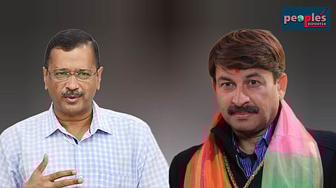 অরবিন্দ কেজরীওয়াল ও মনোজ তিওয়ারী