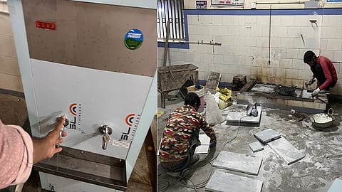 নতুন ওয়াটার কুলার, টাইলস