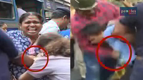 বামদিক - চাকরিপ্রার্থীকে কামড়, ডানদিক - সরকারি কর্মীকে ঘুসি