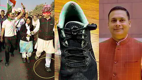 বিতর্কিত সেই সেই জুতো (মাঝে)