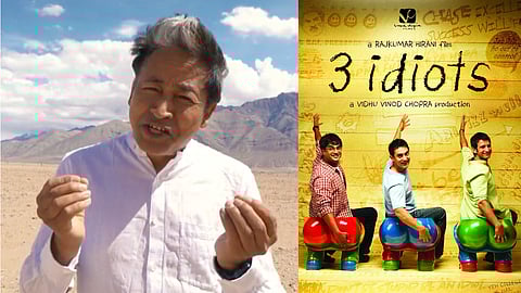 সোনম ওয়াংচুক (বামদিকে)