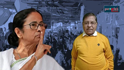 মুখ্যমন্ত্রী মমতা বন্দ্যোপাধ্যায় ও মনোজ চক্রবর্তী