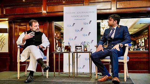 ইন্ডিয়ান জার্নালিস্ট অ্যাসোসিয়েশনের অনুষ্ঠানে রাহুল গান্ধী