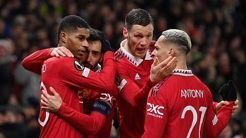 জয়ের উচ্ছ্বাস ম্যান ইউ প্লেয়ারদের