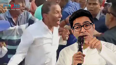 অখিল গিরিকে ধাক্কা অভিষেকের নিরাপত্তারক্ষীর!