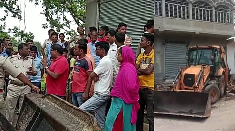 তৃণমূল কার্যালয় ভাঙলো প্রশাসন