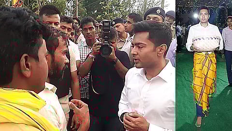 আদিবাসী পোশাকে অভিষেক