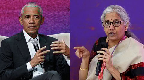 বারাক ওবামা এবং নির্মলা সীতারমন