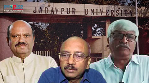 নতুন উপাচার্য(মাঝখানে) নিয়োগ নিয়ে শুরু বিতর্ক