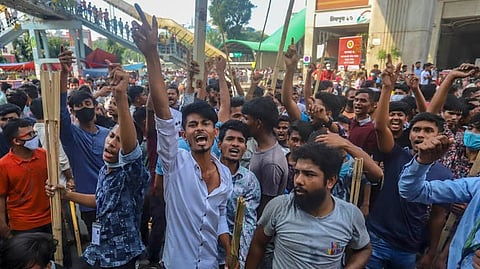 বাংলাদেশে পোষাক শ্রমিকদের বিক্ষোভ