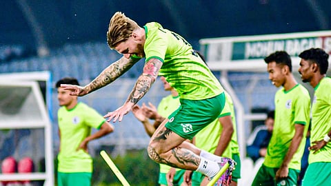 অনুশীলনে বাগান ফুটবলাররা