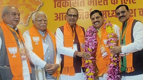 মধ্যপ্রদেশের নতুন মুখ্যমন্ত্রী মোহন যাদবকে সম্বর্ধনা