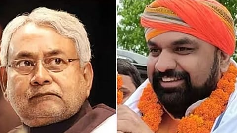 বিহারের মুখ্যমন্ত্রী নীতিশ কুমার ও বিহার বিজেপি সভাপতি সম্রাট চৌধুরী