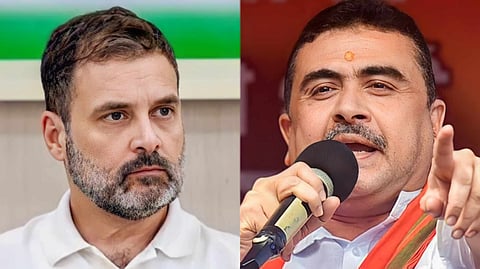 রাহুল গান্ধী ও শুভেন্দু অধিকারী