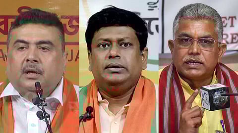 শুভেন্দু অধিকারী, সুকান্ত মজুমদার ও দিলীপ ঘোষ