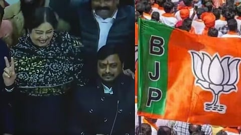 চণ্ডীগড় মেয়র নির্বাচনে জয়ী বিজেপি প্রার্থী মনোজ সোনকর (বামদিকে)