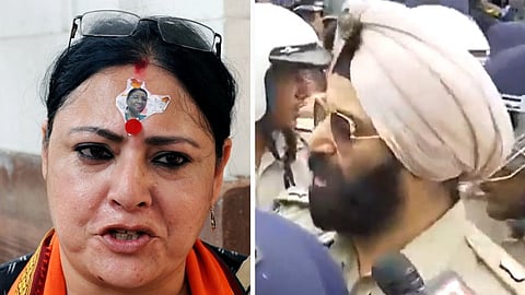 বিজেপি বিধায়ক অগ্নিমিত্রা পল এবং আইপিএস অফিসার যশপ্রীত সিং