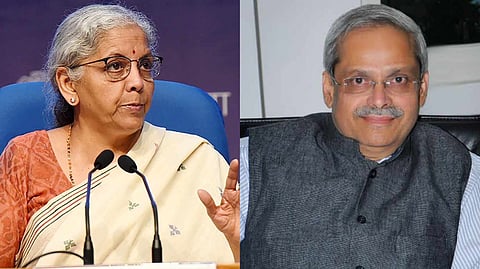 নির্মলা সীতারমন (বাঁদিকে) ও পরকালা প্রভাকর (ডানদিকে)
