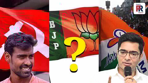 সিপিআইএম প্রার্থী প্রতীক-উর রহমান এবং তৃণমূল প্রার্থী অভিষেক বন্দ্যোপাধ্যায়