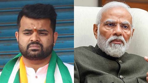 প্রাজওয়াল রেভান্না ও নরেন্দ্র মোদী