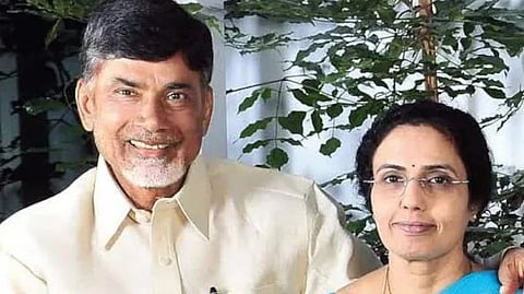 চন্দ্রবাবু নাইডু এবং তাঁর স্ত্রী