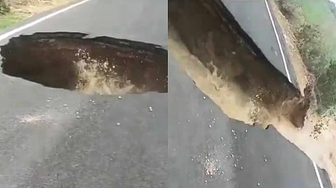 উত্তরপ্রদেশে ধস রাস্তায়