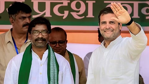 হেমন্ত সোরেন ও রাহুল গান্ধী