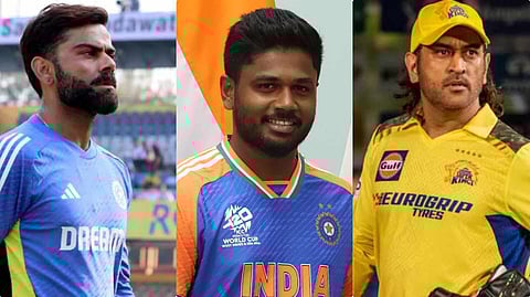কোহলি, সঞ্জু স্যামসন, ধোনি